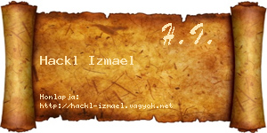 Hackl Izmael névjegykártya